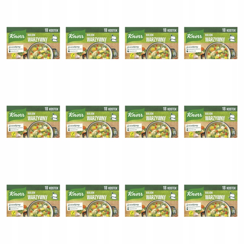 Knorr Bulion warzywny 9l (18 kostek) 180g X12