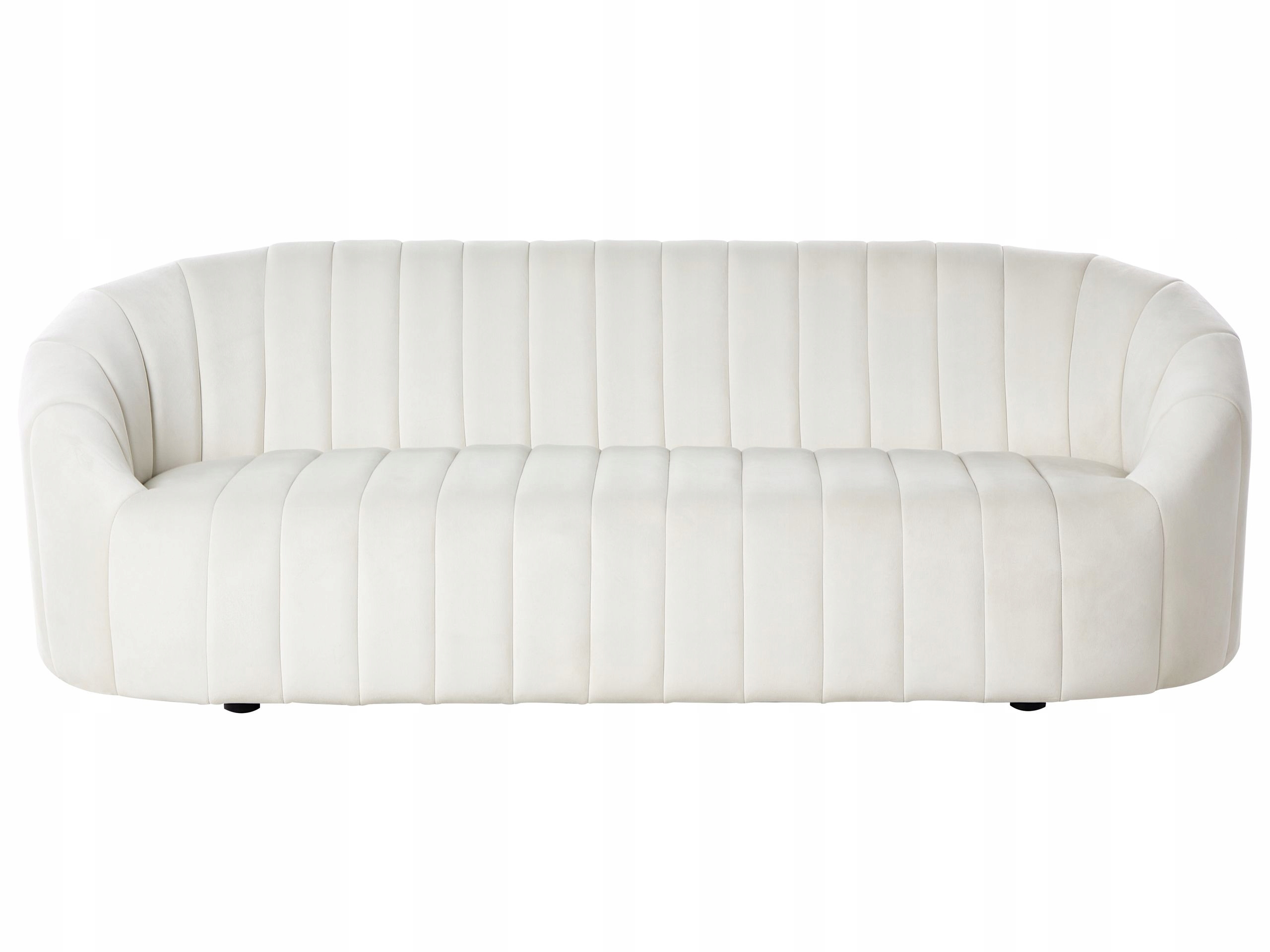 Welurowa sofa 3 osobowa biała