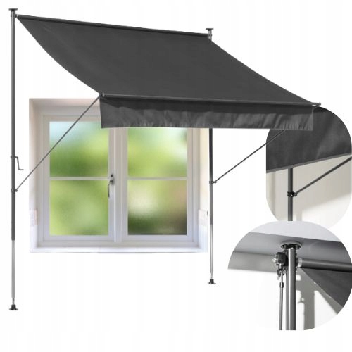 Markiza Balkonowa Tarasowa Ogród 200x150cm Antracytowa Livarno home