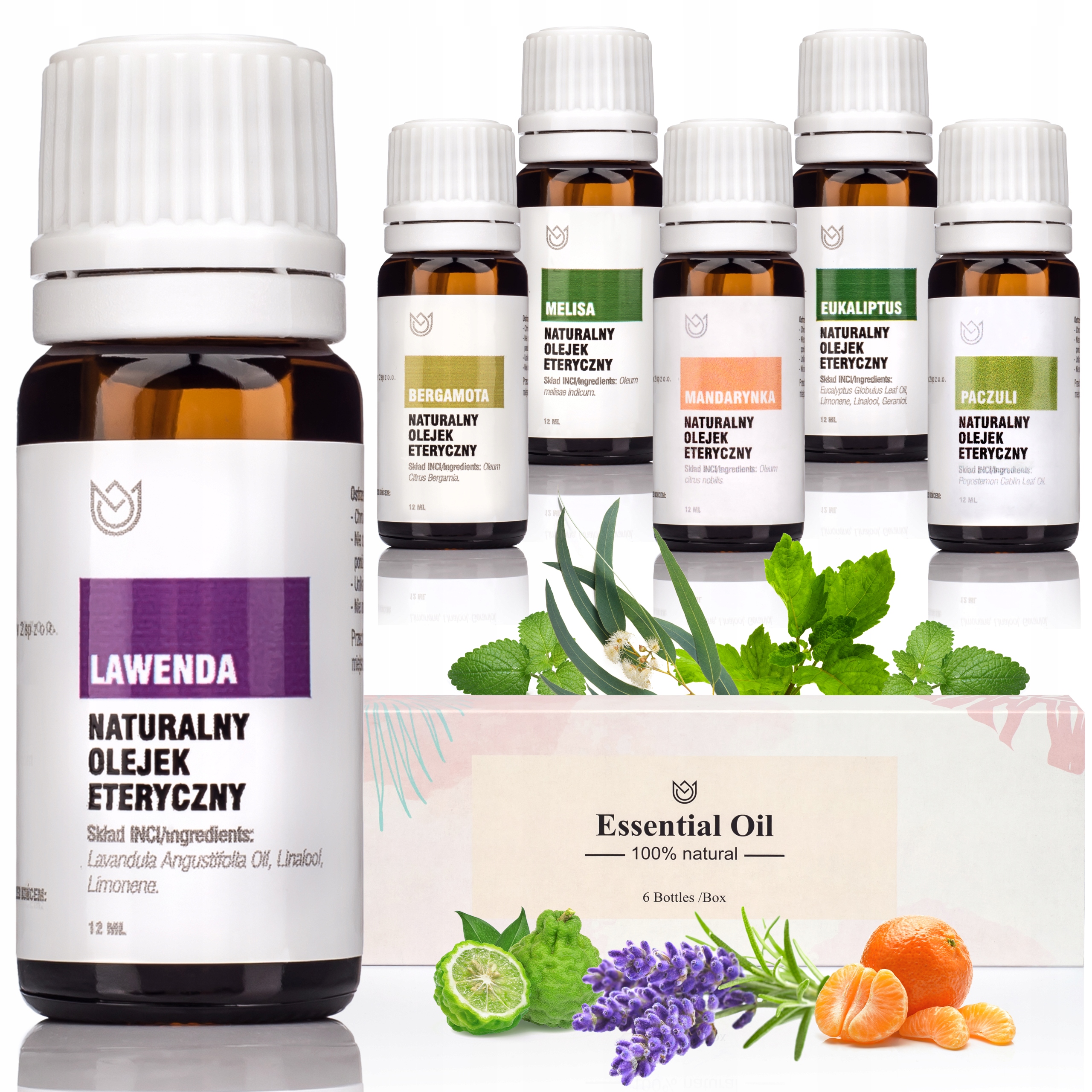 Trzy Zestawy Olejków eterycznych 100% naturalnych Kod producenta Naturalne Aromaty Zestaw