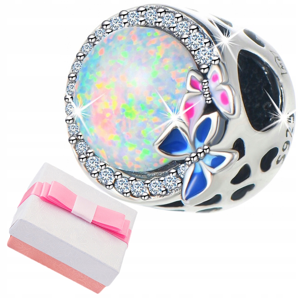 

Charms Motyl Zawieszka Charms Kryształ 925 Beads