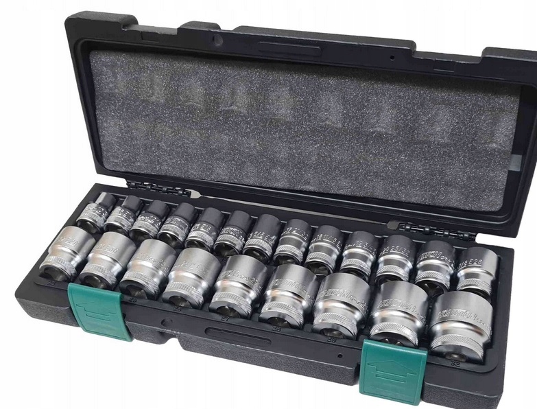Nasadki 1/2 Honidriver Metryczne 10-32mm 22szt Calowe Torx Honiton H4022