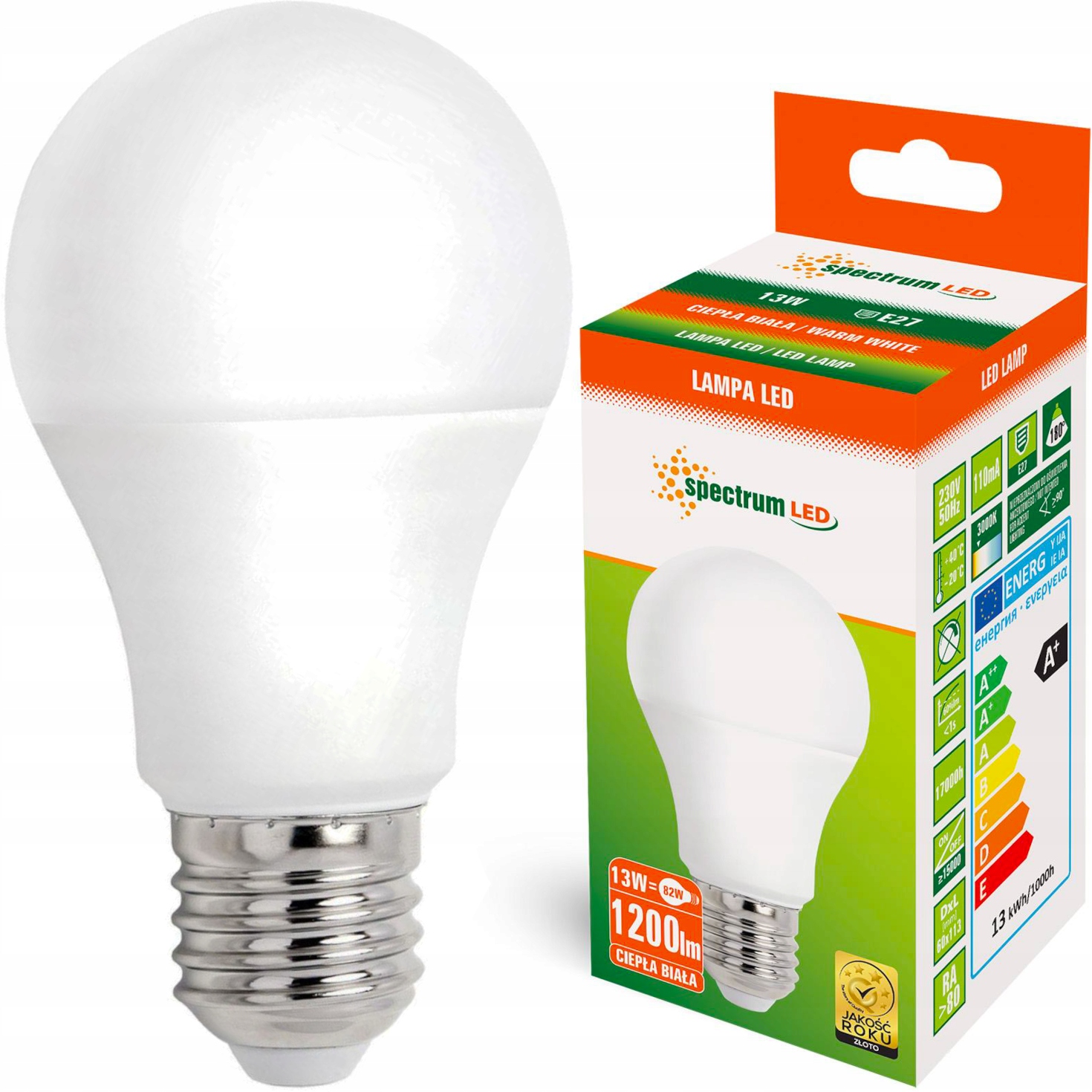 

Żarówka Led Eco Ciepła Gls E27 13W 230V 1200lm