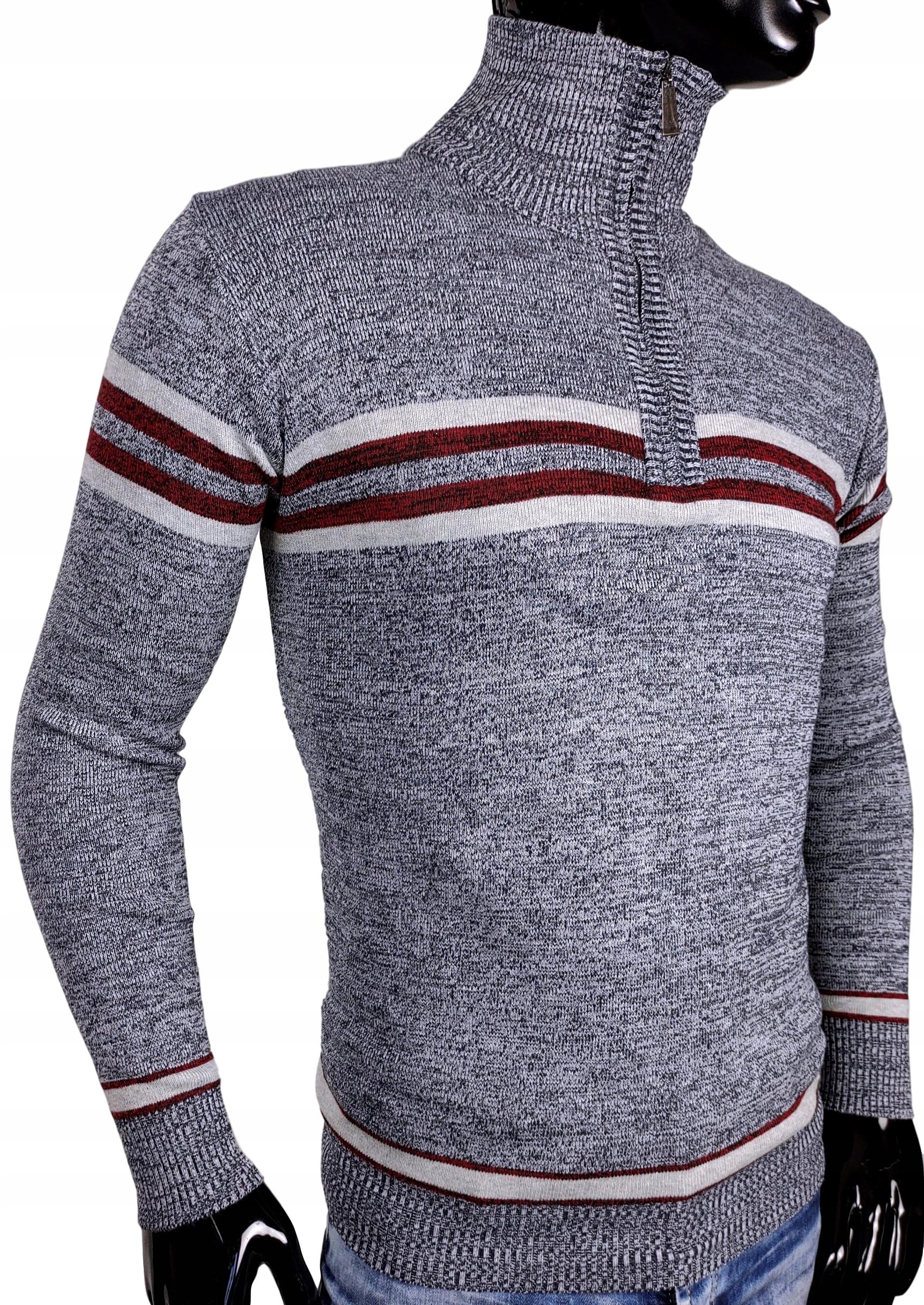 

Sweter Męski Półgolf Z Dodatkiem Wełny G65 r. XL