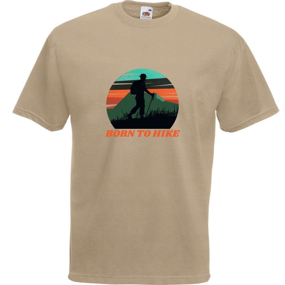 

Koszulka born to hike wspinaczka XL khaki