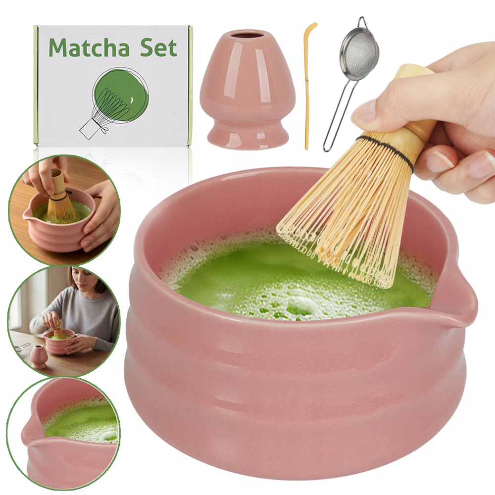 Sada na čaj Matcha Bambusový nástroj Matcha s metličkou/lžičkou
