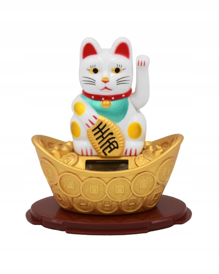 

Kotek szczęścia, maneki neko, bateria na słońce