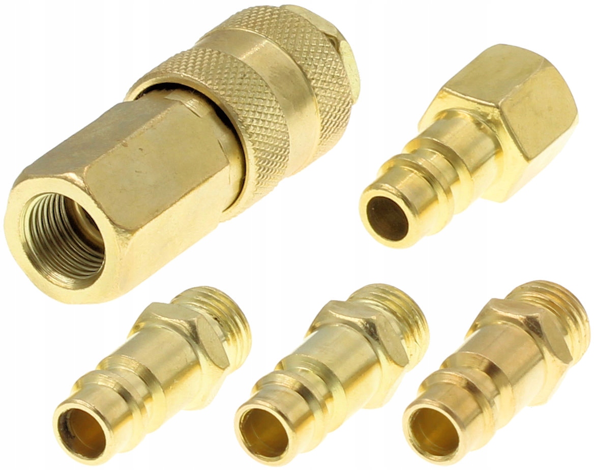 

Zestaw 5szt Szybkozłączek Sprężarki Powietrza 1/4"