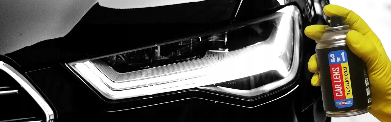 Lakier bezbarwny 2k do REGENERACJI REFLEKTORÓW lamp 3w1 Opakowanie Spray