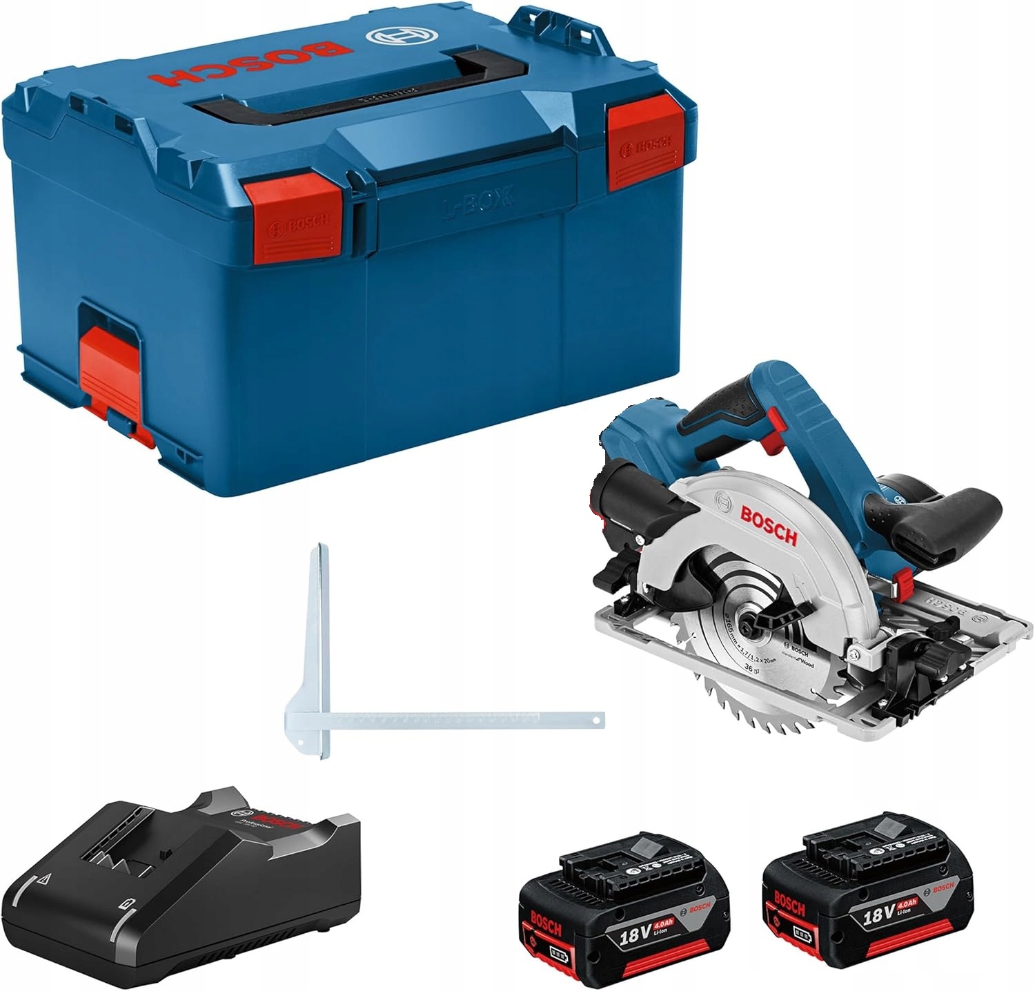 Pilarka Tarczowa Bosch Gks 18V-57G 57MM 2x Aku 4.0Ah Ładowarka Walizka