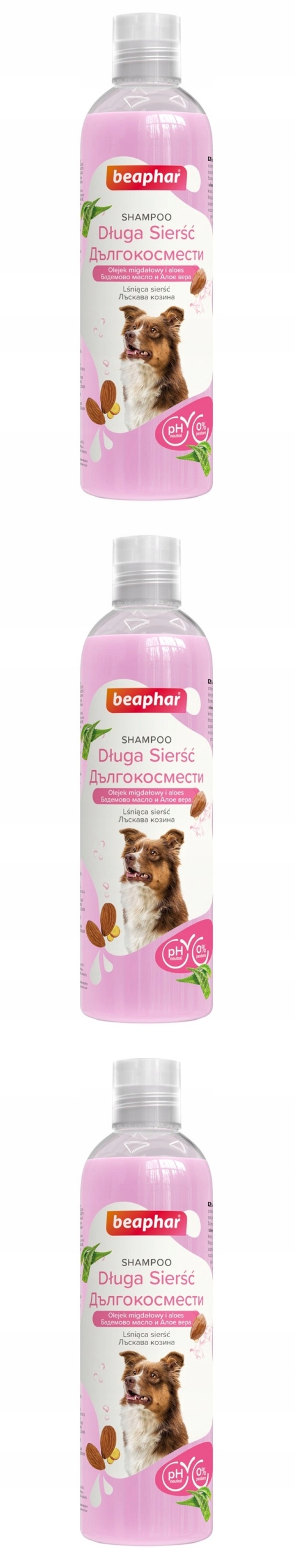Šampon pro psy Beaphar na dlouhou srst 3x250 ml