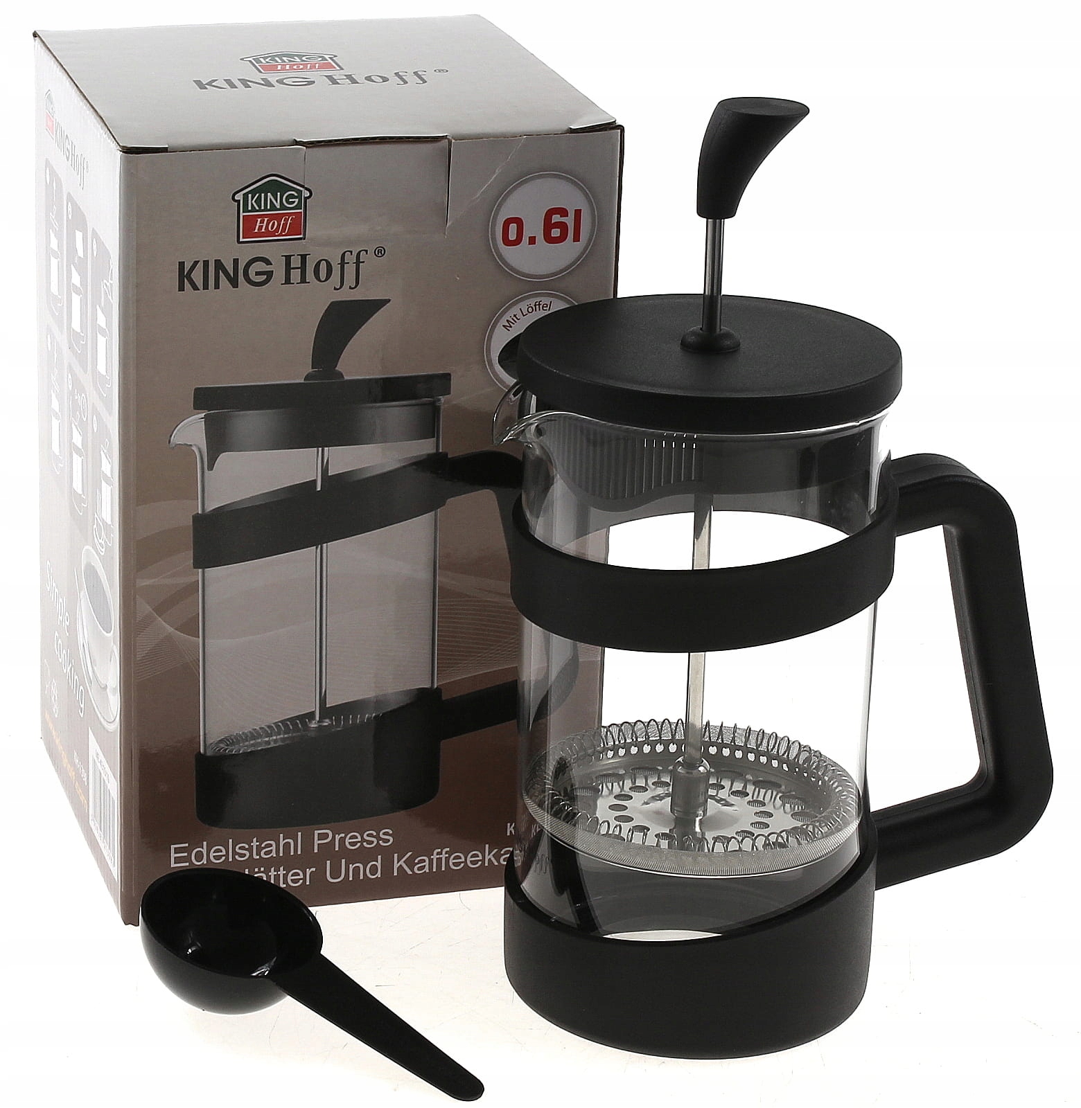 

Zaparzacz Tłokowy Kawy Herbaty Ziół 600 ml Dzbanek