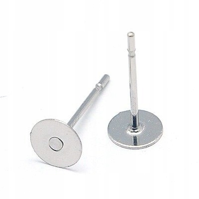 Sztyfty na Kolczyki Wkrętki Stal Chirurgiczna 12x8mm ~10szt