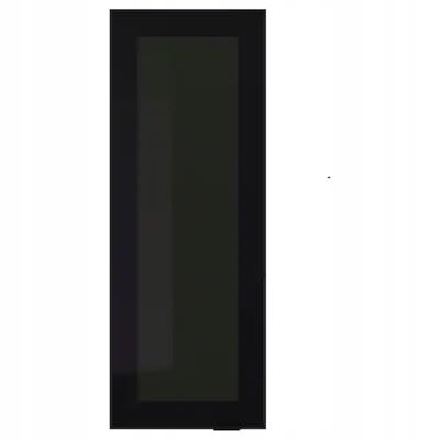 IKEA JUTIS Sklenené dvere, sklenené, čierne, 30x80 cm