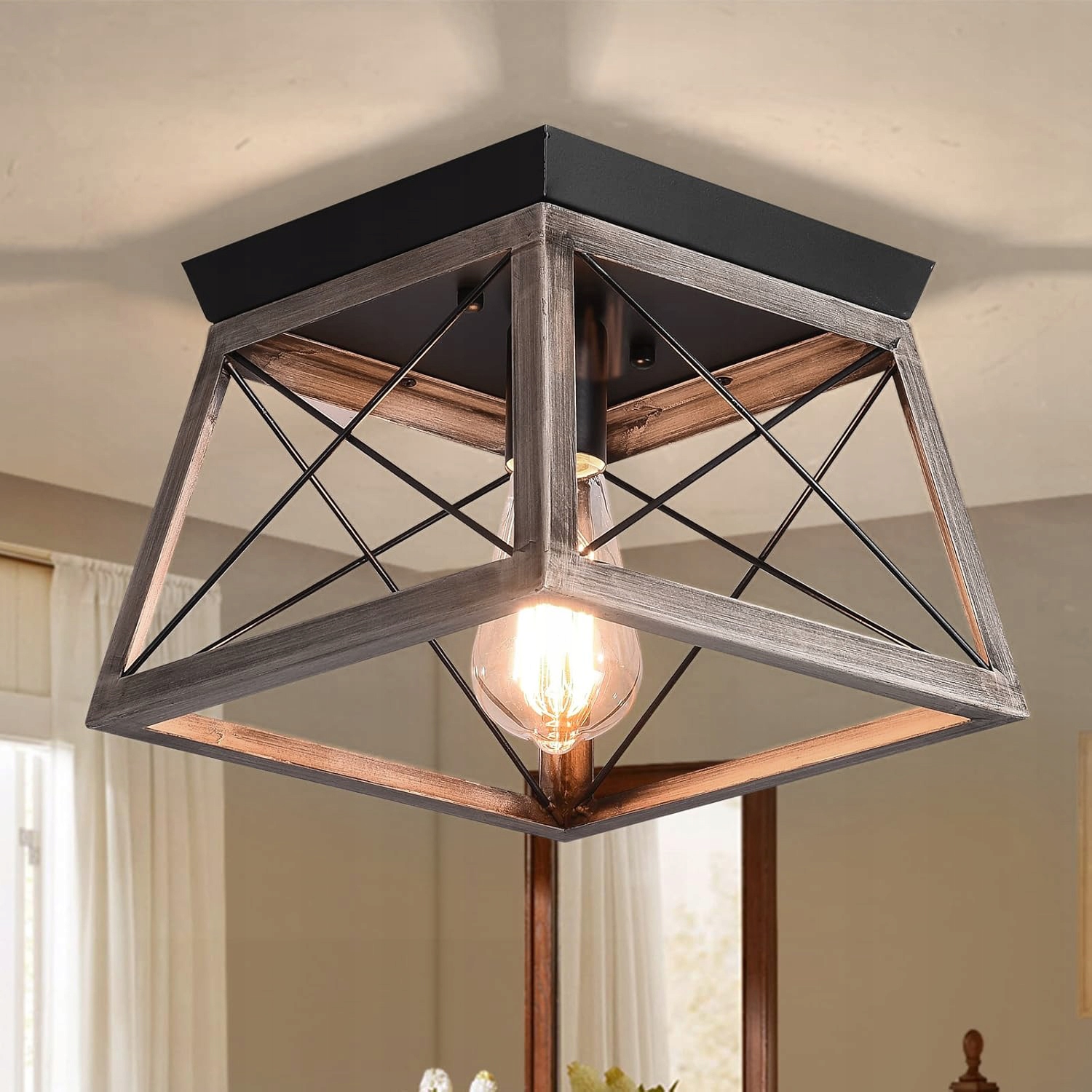 Lampa Ganeed Rustikální Stropní svítidlo E27 do jídelny Kuchyně Ložnice