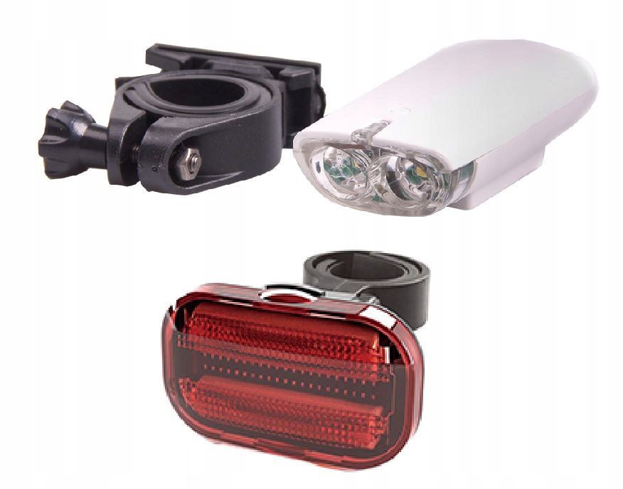 

Zestaw Lampek Rowerowych 15 Led Przód Tył 2 szt.