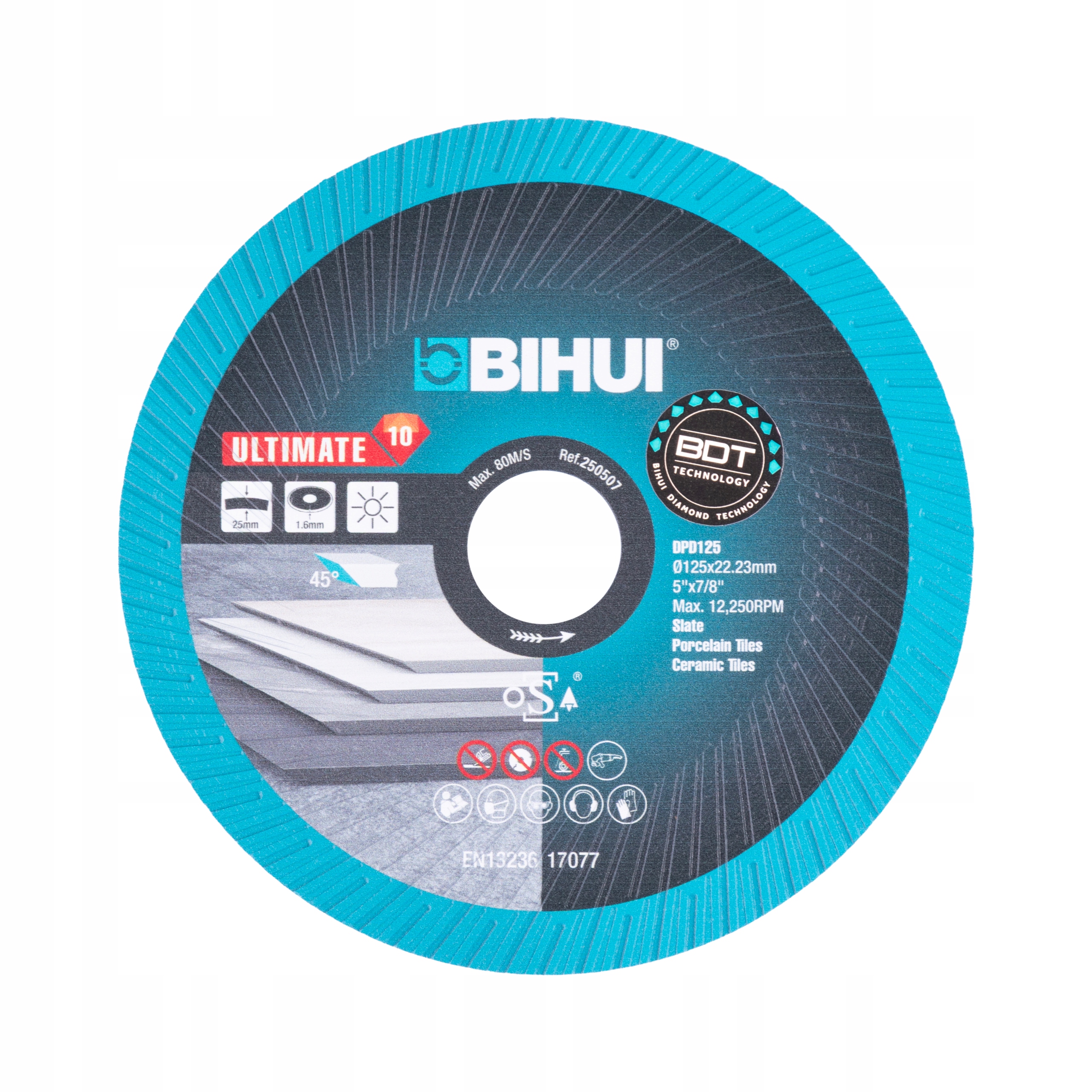 Bihui DPD125 Diamantový Kotouč Pro Úkosování Ultimate 125 mm