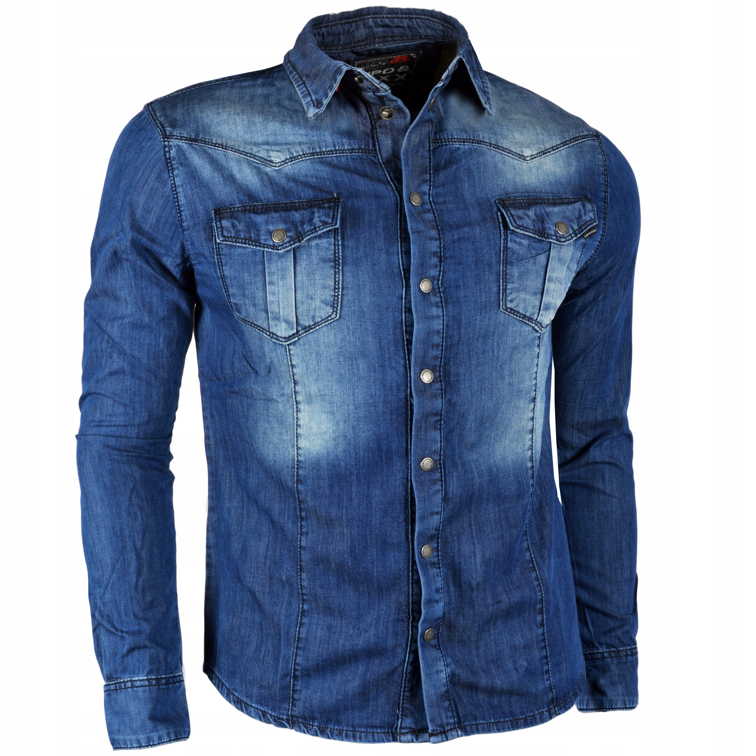 

Koszula Jeans Codzienna Cipo Baxx Denim Jeansowa