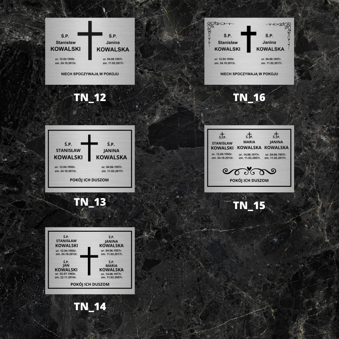 DUŻA TABLICA NAGROBKOWA 40X30CM ALUMINOWA UV TABLICZKA NAGROBNA WYTRZYMAŁA Szerokość produktu 40 cm