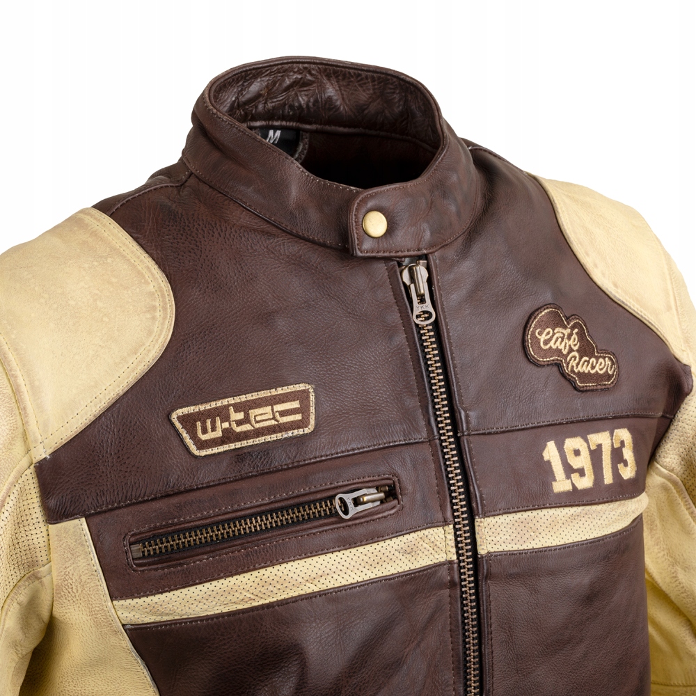 Męska skórzana kurtka motocyklowa W-TEC Retro 6XL Model Retro