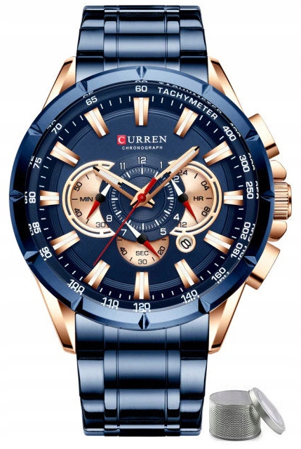 Pánské Hodinky Curren ocelový chronograf Gravírování