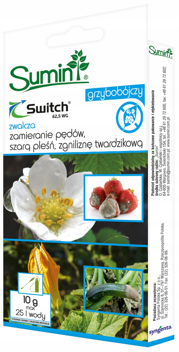 

Sumin Switch 62,5 Wg grzybobójczy szara pleśń 10 g