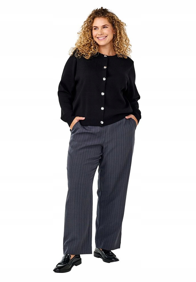 Bolerk Zizzi Černý Kardiganový Svetr Knoflíky Viskóza 377A 52