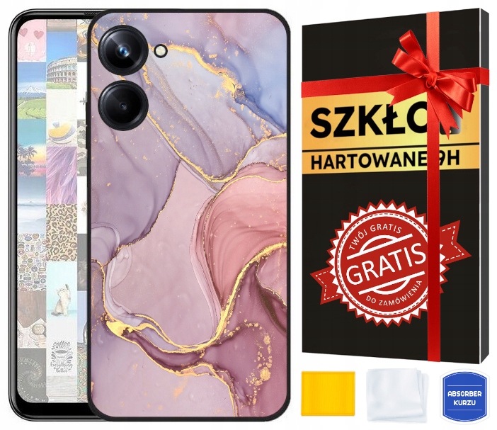 Etui ART PHOTO do Realme 10 Pro, Nadruk + SZKŁO