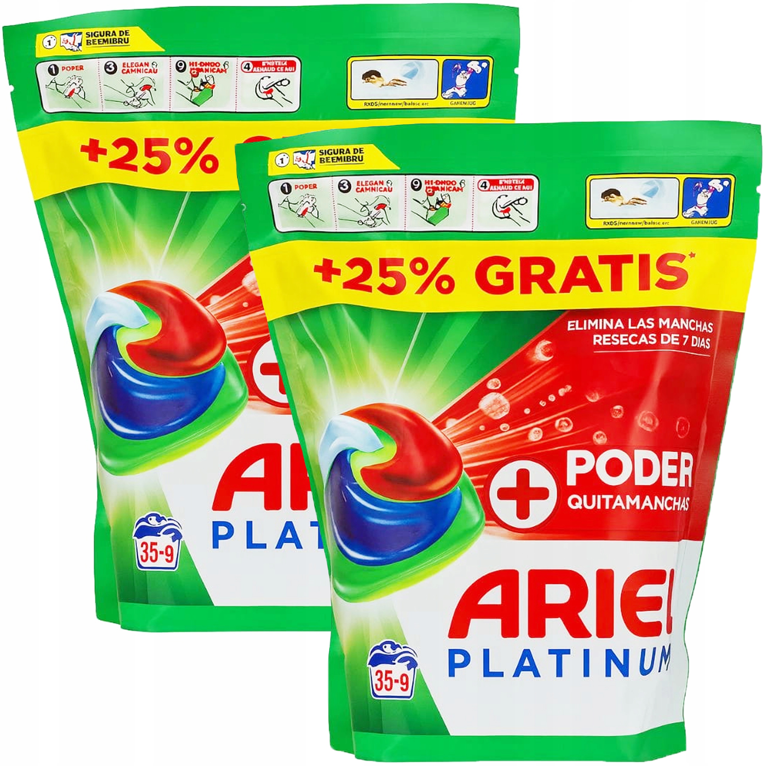 Levně Kapsle na praní Ariel Platinum Účinné odstranění skvrn Univerzální 88ks