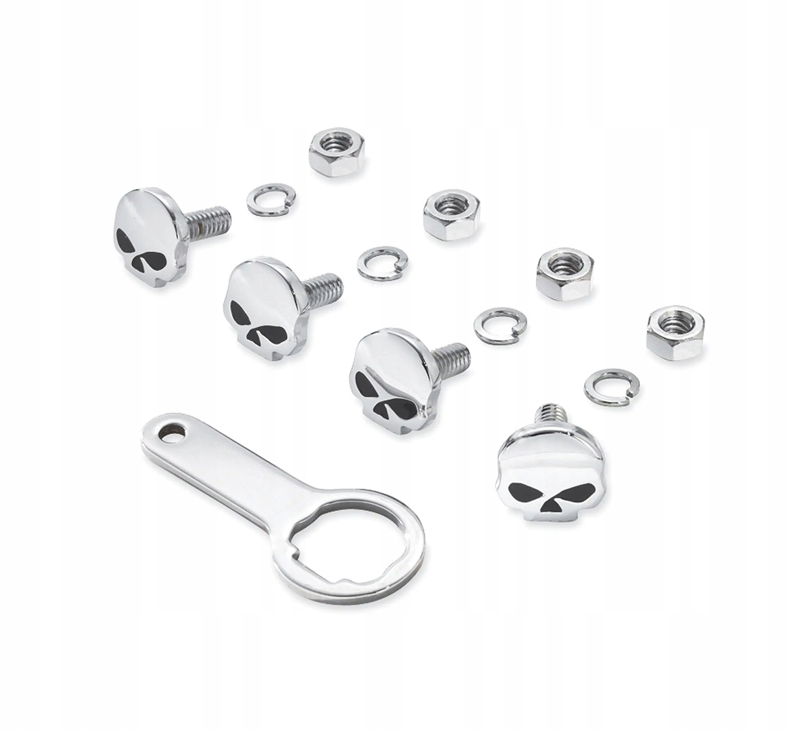 Skrutky na montáž registračnej tabule Harley Davidson Skull