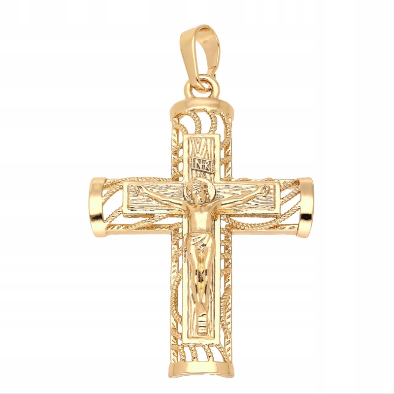 ZAWIESZKA ZŁOTY KRZYŻ STAL CHIRURGICZNA 316L