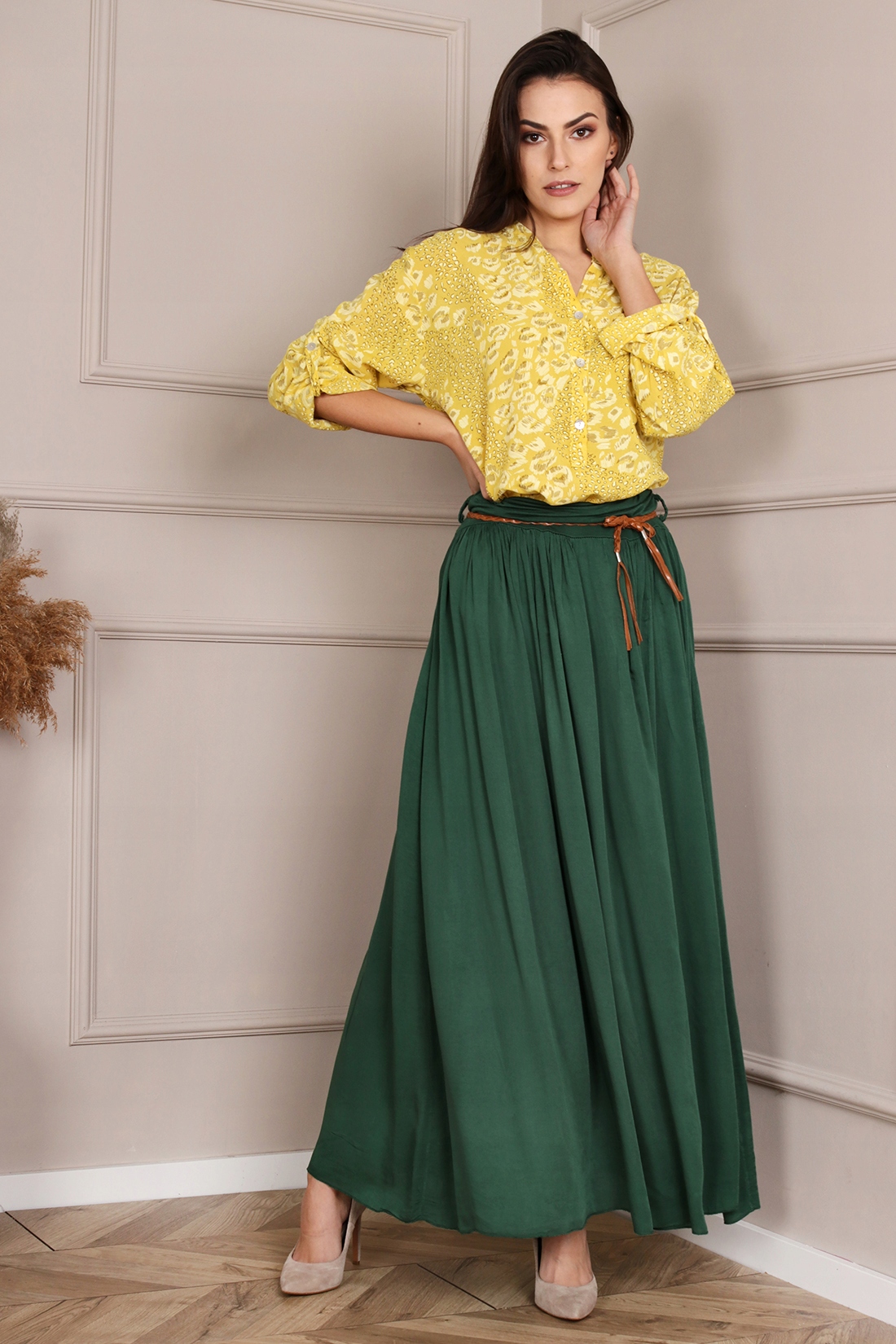 Kobieca DŁUGA SPÓDNICA uniwersalna KOLORY R262 Model R262