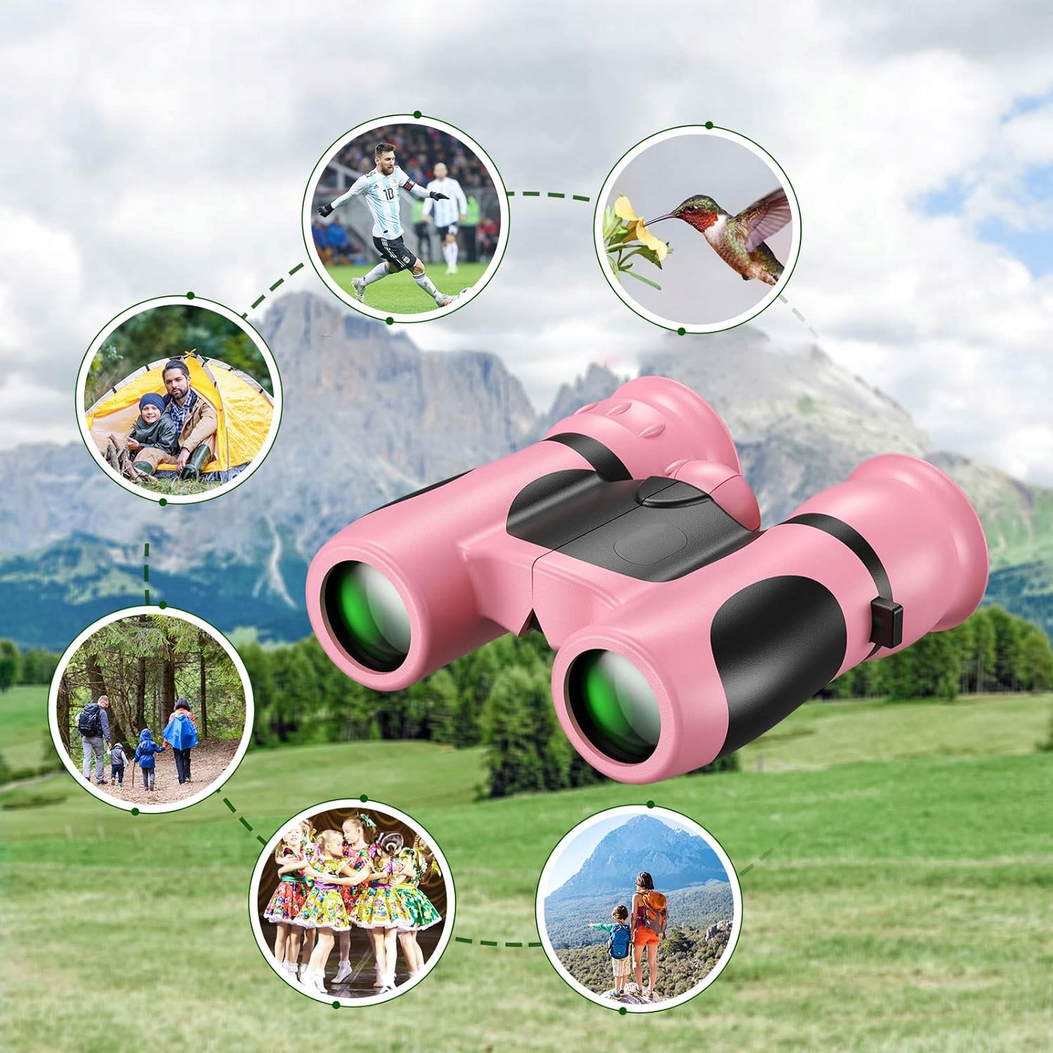 PRZENOŚNY LORNETKA 8X21 JUNIOR DLA DZIECI RÓŻOWY Kod producenta 8×21 Binoculars For Kids pink