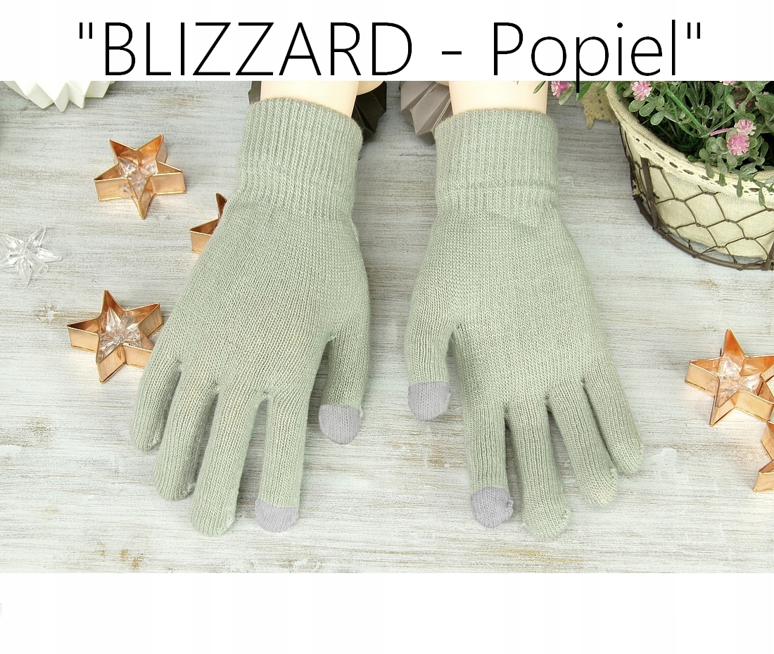 DOTYKOWE RĘKAWICZKI DAMSKIE do telefonu OCIEPLANE Rozmiar uniwersalny