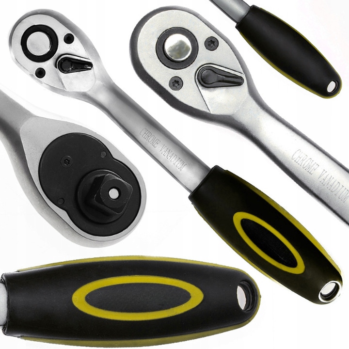 GRZECHOTKA 1/2 TRESZCZOTKA POKRĘTŁO KLUCZ NASADOWY 36 ZĘBÓW CRV