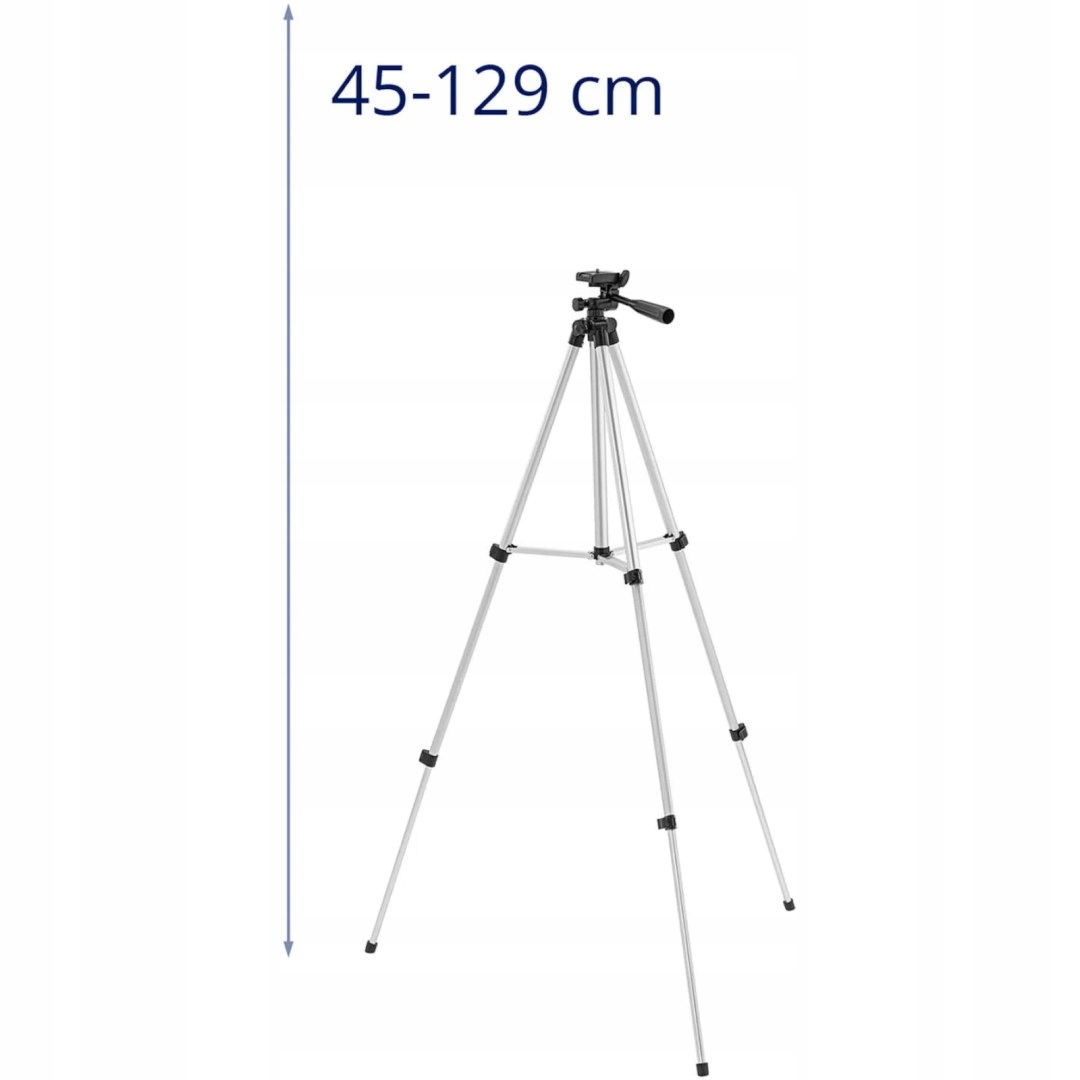 Statyw tripod do lasera krzyżowego aparatu 45-129 cm gwint 1/4'' Rodzaj statyw