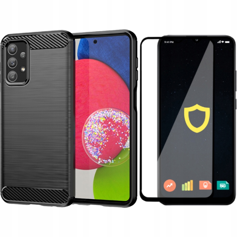 

Etui Pancerne Carbon Do Galaxy A23 4G 5G Szkło