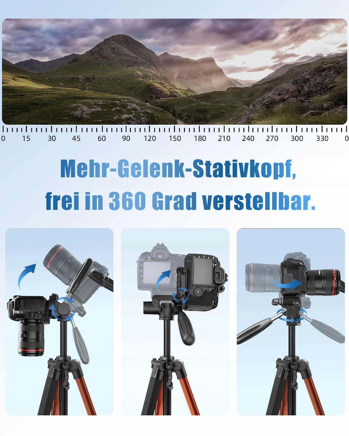 POLAM-FOTO Statyw Aluminiowy 188 cm Z Torbą Do Aparatów i Telefonów — miniatura 5
