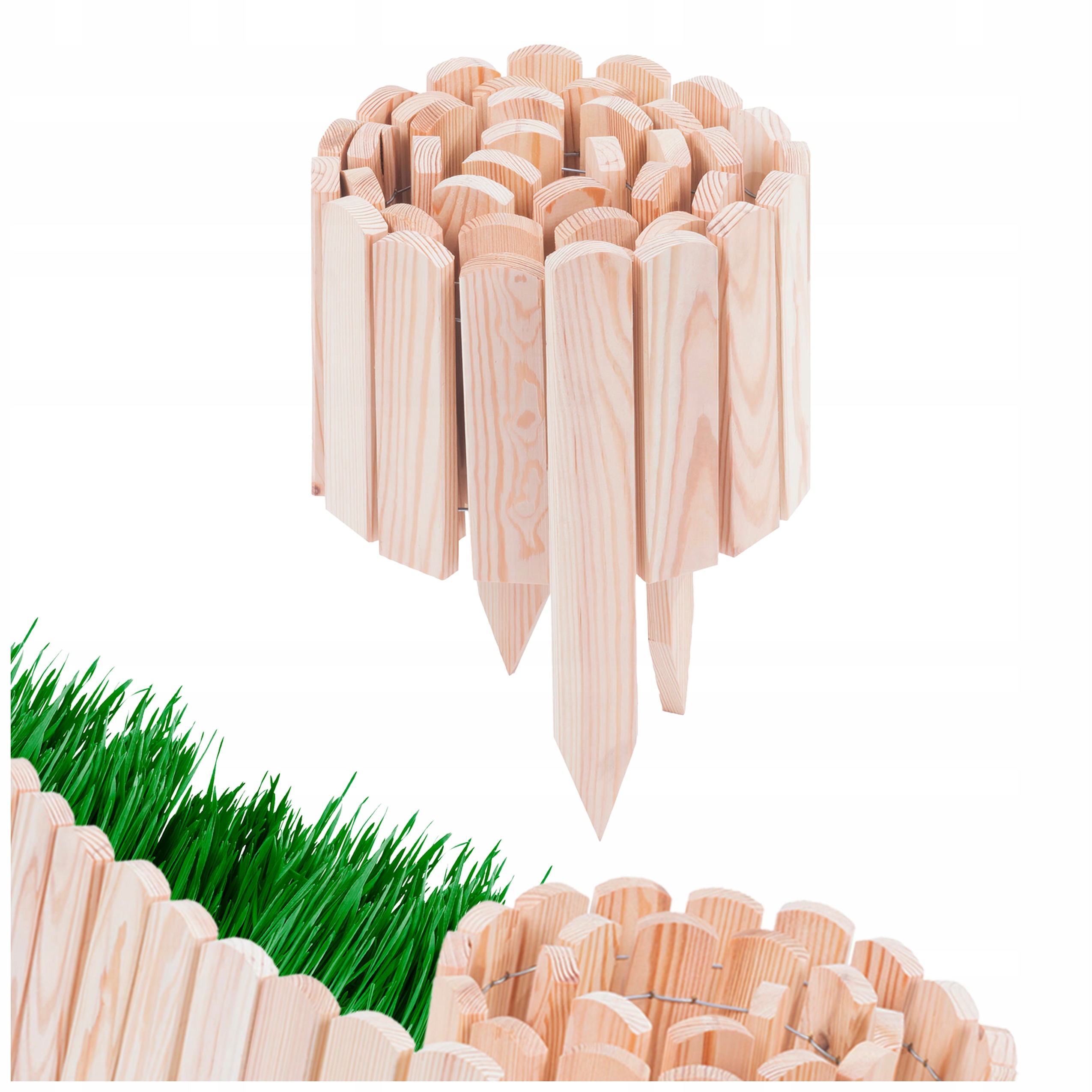 Zahradní plot Trávníkový Lem Zahradní Palisáda Dřevěná 30 x 200 cm