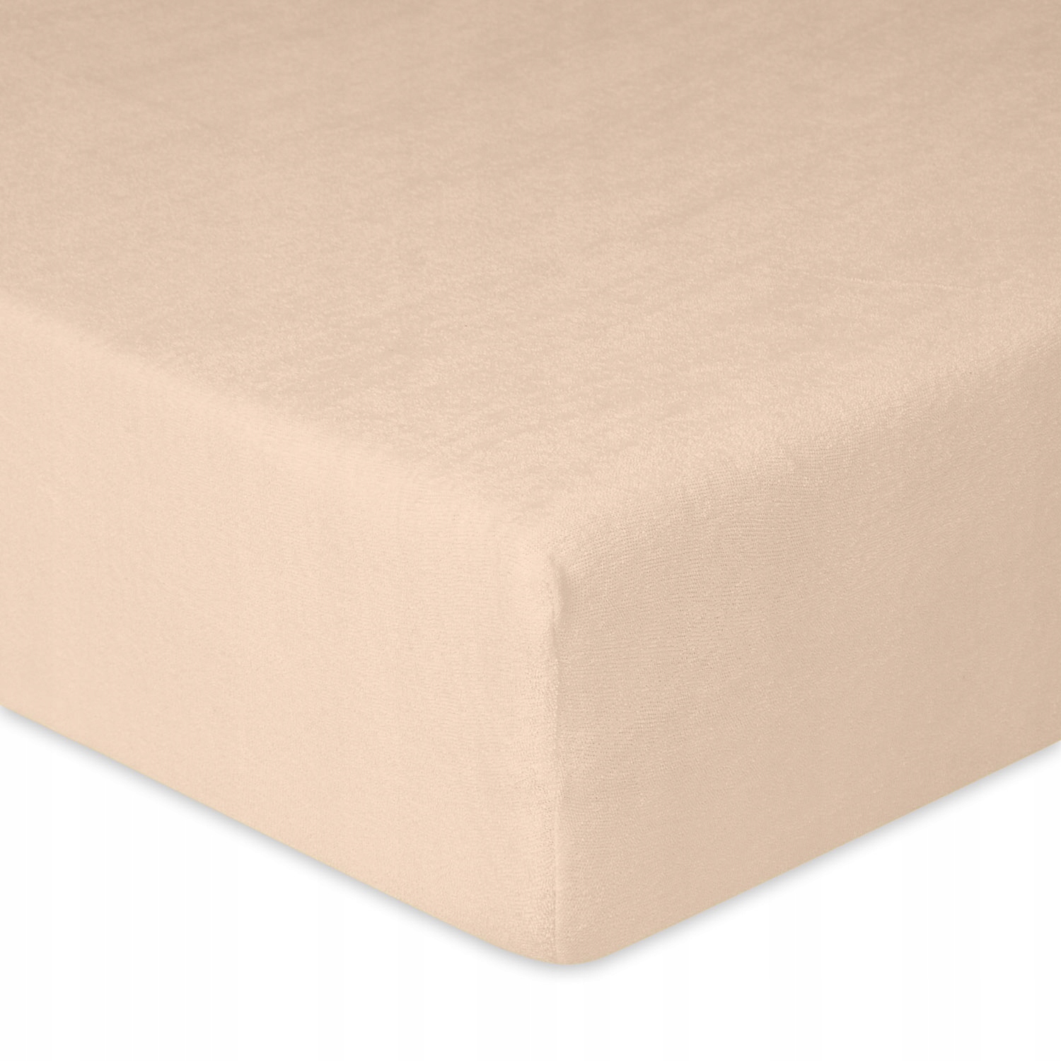 Froté prostěradlo s gumičkou 180/190x190/200x30 krémové Premium