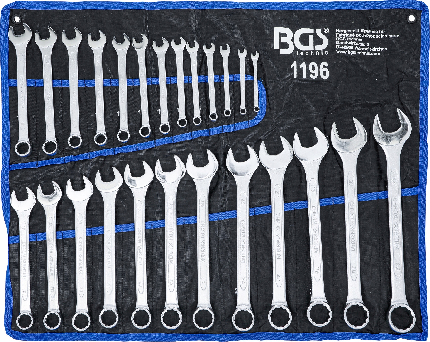 Bgs 1196, Súprava očkoplochých kľúčov 6 32 mm 25dielna