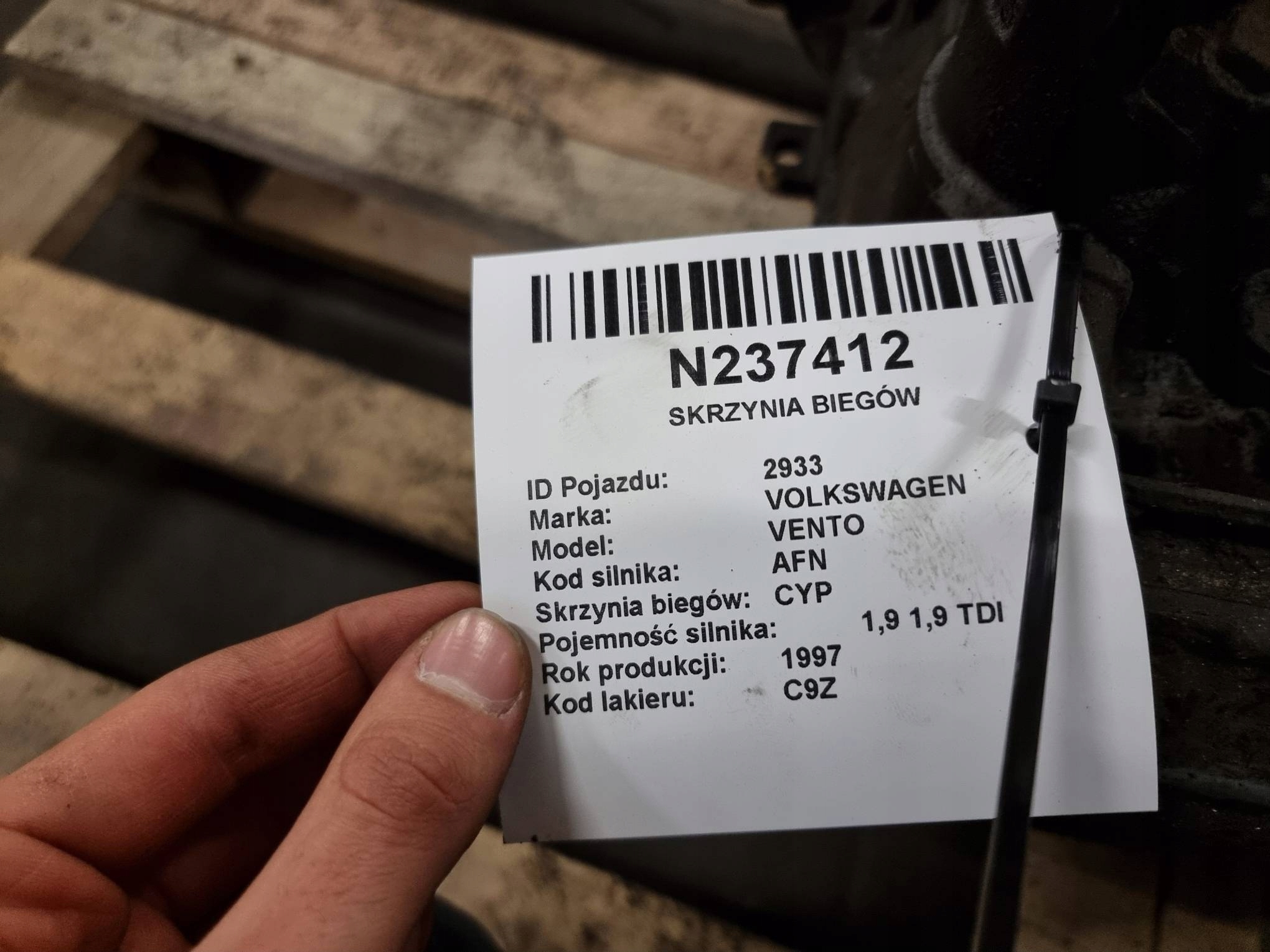 Getriebe CYP 1.9 TDI VOLKSWAGEN VENTO