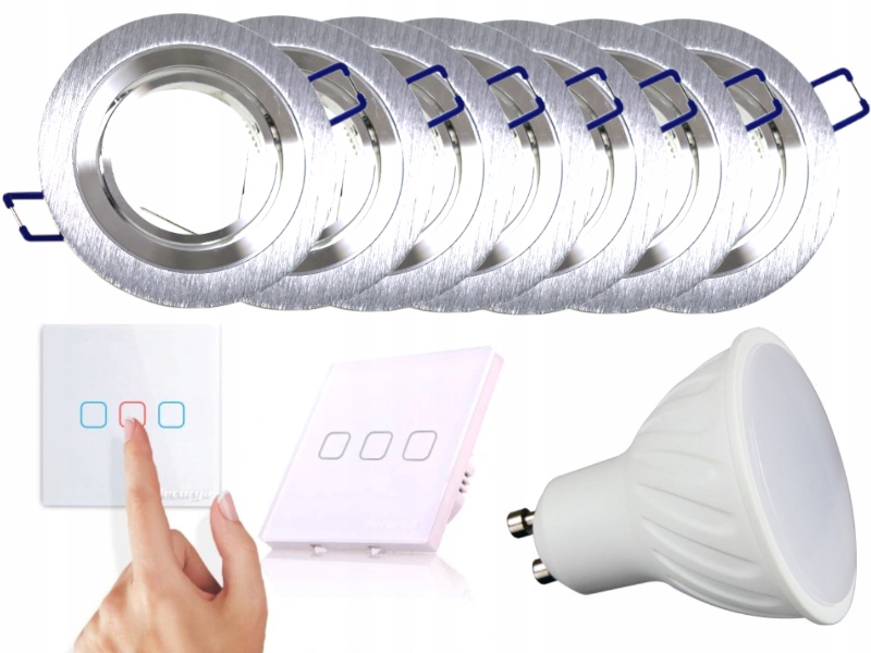 Sada Halogenové Led svítidlo 7x Vypínač +Žárovky