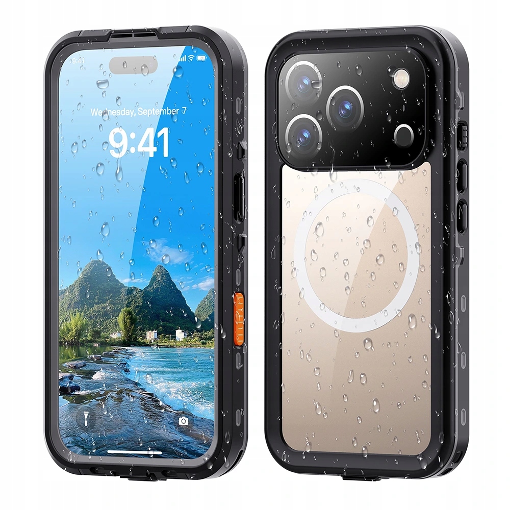 ShellBox Wodoodporne etui IP68 do iPhone 17 Pro czarne