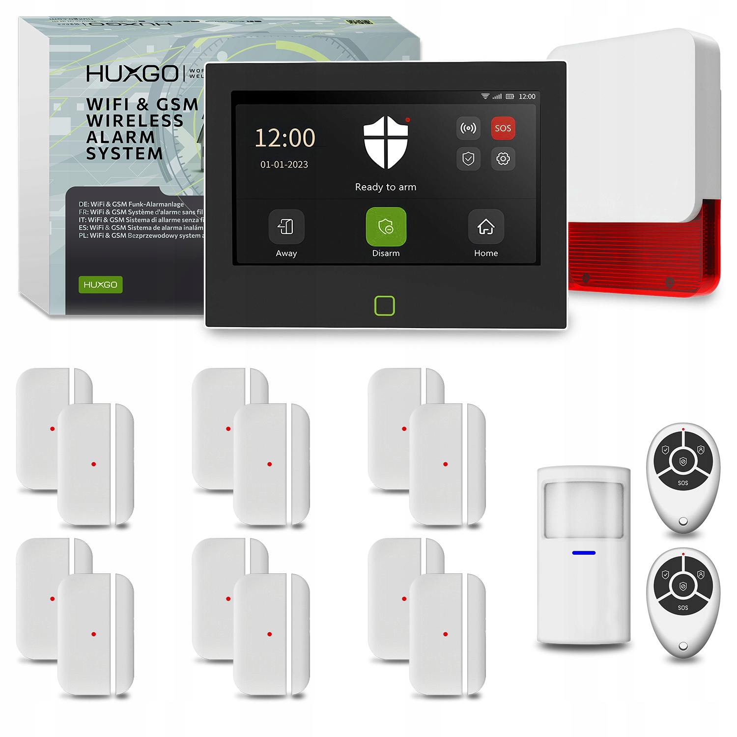 Bezdrôtový alarm WiFi Gsm 4G s Tuya, Huxgo HXA700 4G vonkajšia siréna