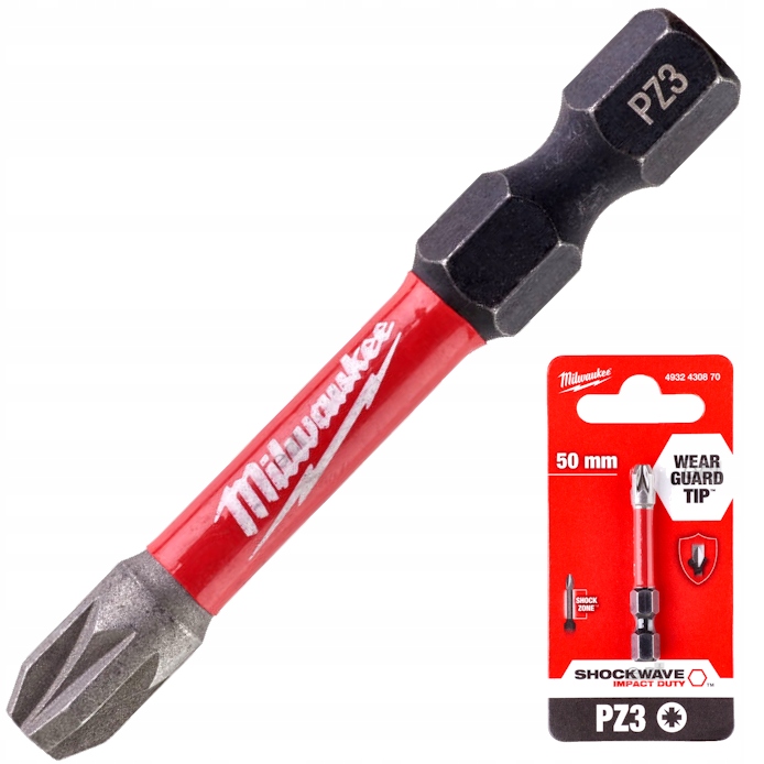 Milwaukee Bit udarowy PZ3 x 50 mm Shockwave Pozidriv 1/4" 4932430870 1 szt.