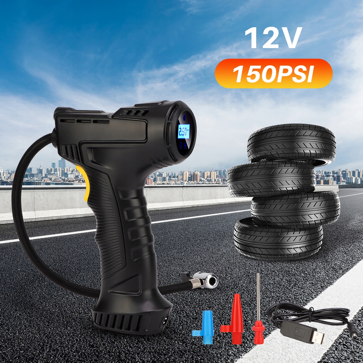 ELEKTRYCZNA POMPKA ROWEROWA Z BEZPRZEWODOWYM KOMPRESOREM Kod producenta LIN892309