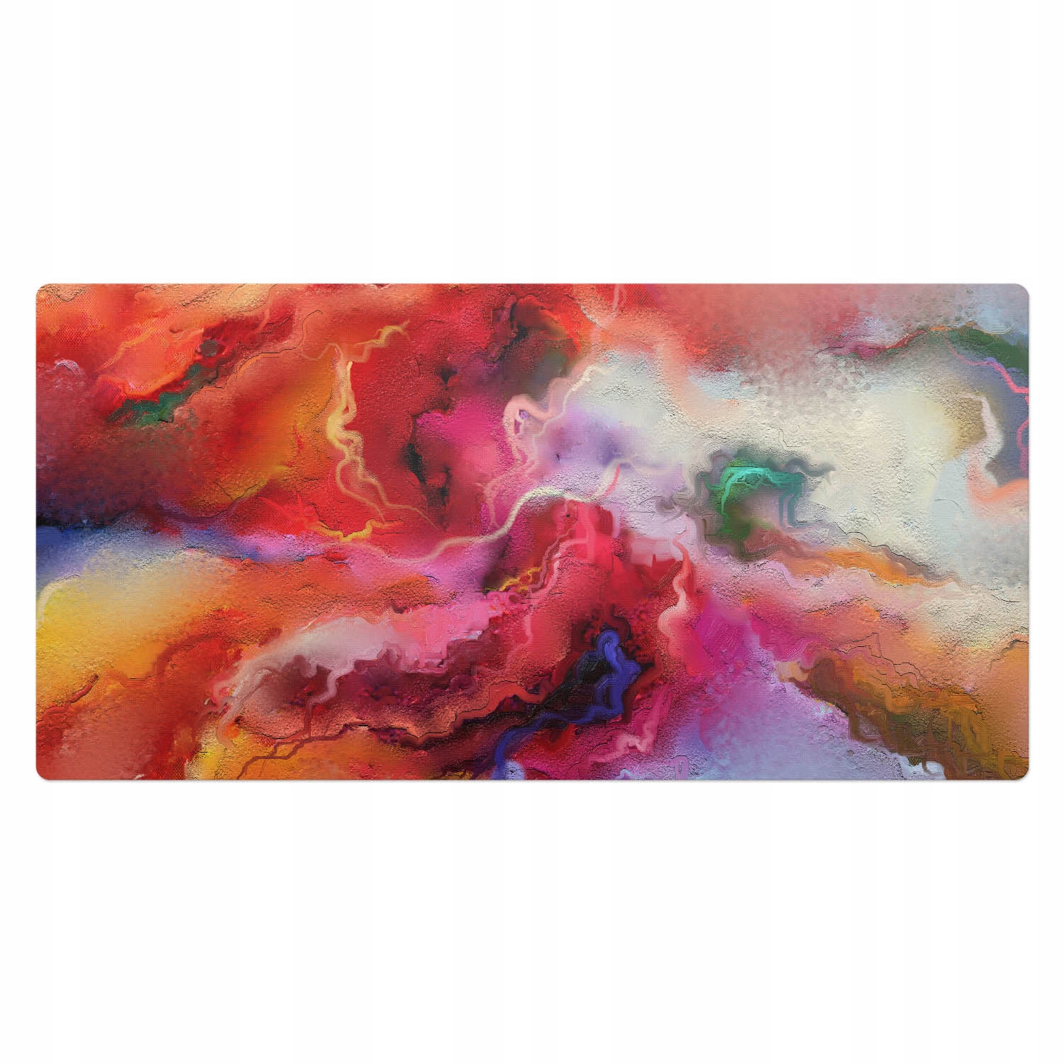 Moderní vinylová podložka pod klávesnici Exprese barevné bouře 100 x 50 cm