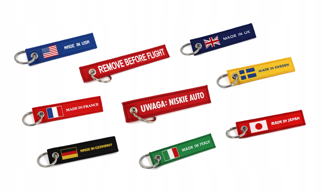 

Zawieszka materiałowa Różne Germany Japan Uk