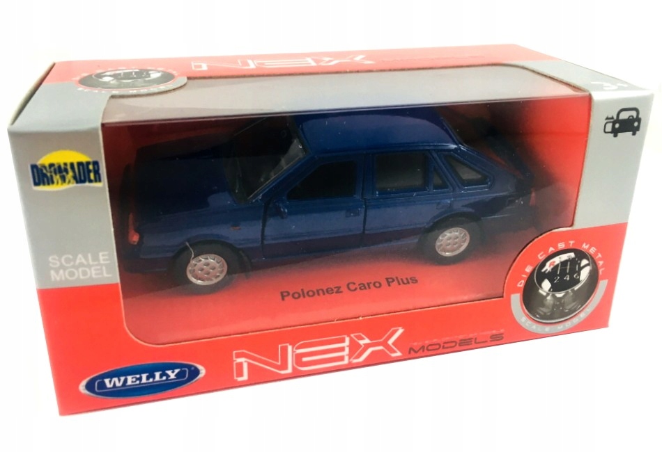 POLONEZ CARO PLUS MODEL METAL WELLY 1:34 NIEBIESKI Model POLONEZ CARO PLUS